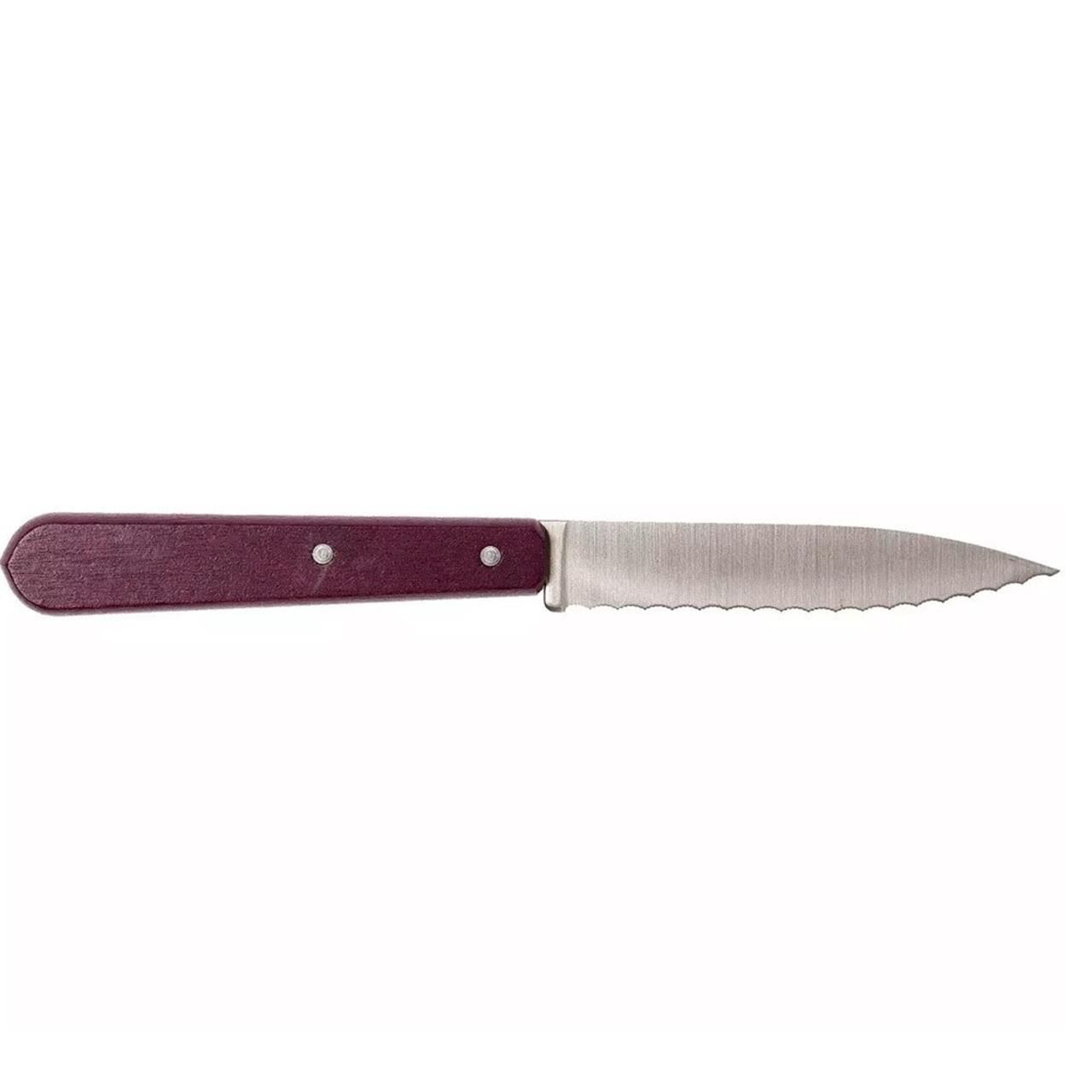 Opinel Essential No:113 Paslanmaz Çelik Tırtıklı Soyma Bıçağı MOR