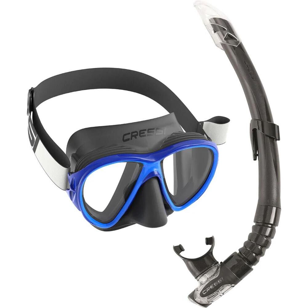 Cressi Fiji Maske - Gamma Şnorkel Set BLACK/BLUE