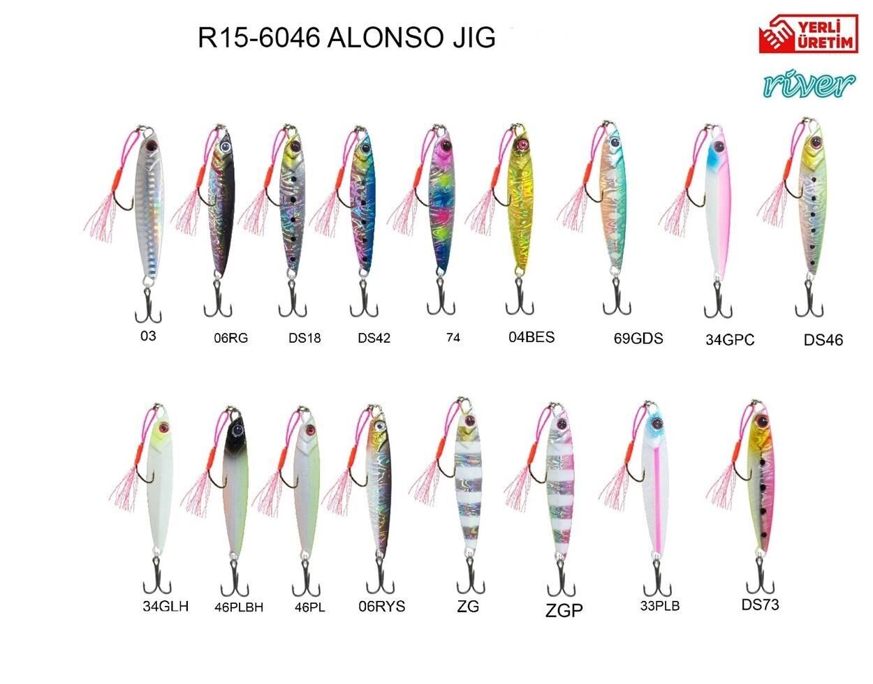River Alonso Jig Lure Baby Jig 20 Gr