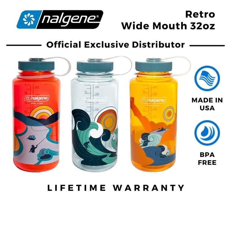 Nalgene 32oz WM Retro BottleTritan Suluk |Special Edition| Clementine/W.BluNat