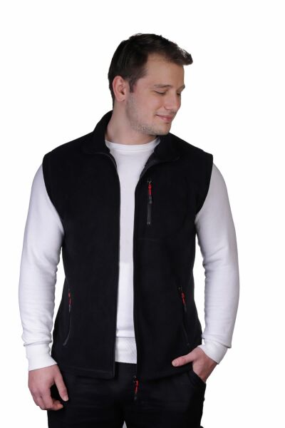 North Trace Hurricane Erkek Polar Yelek SİYAH - XL