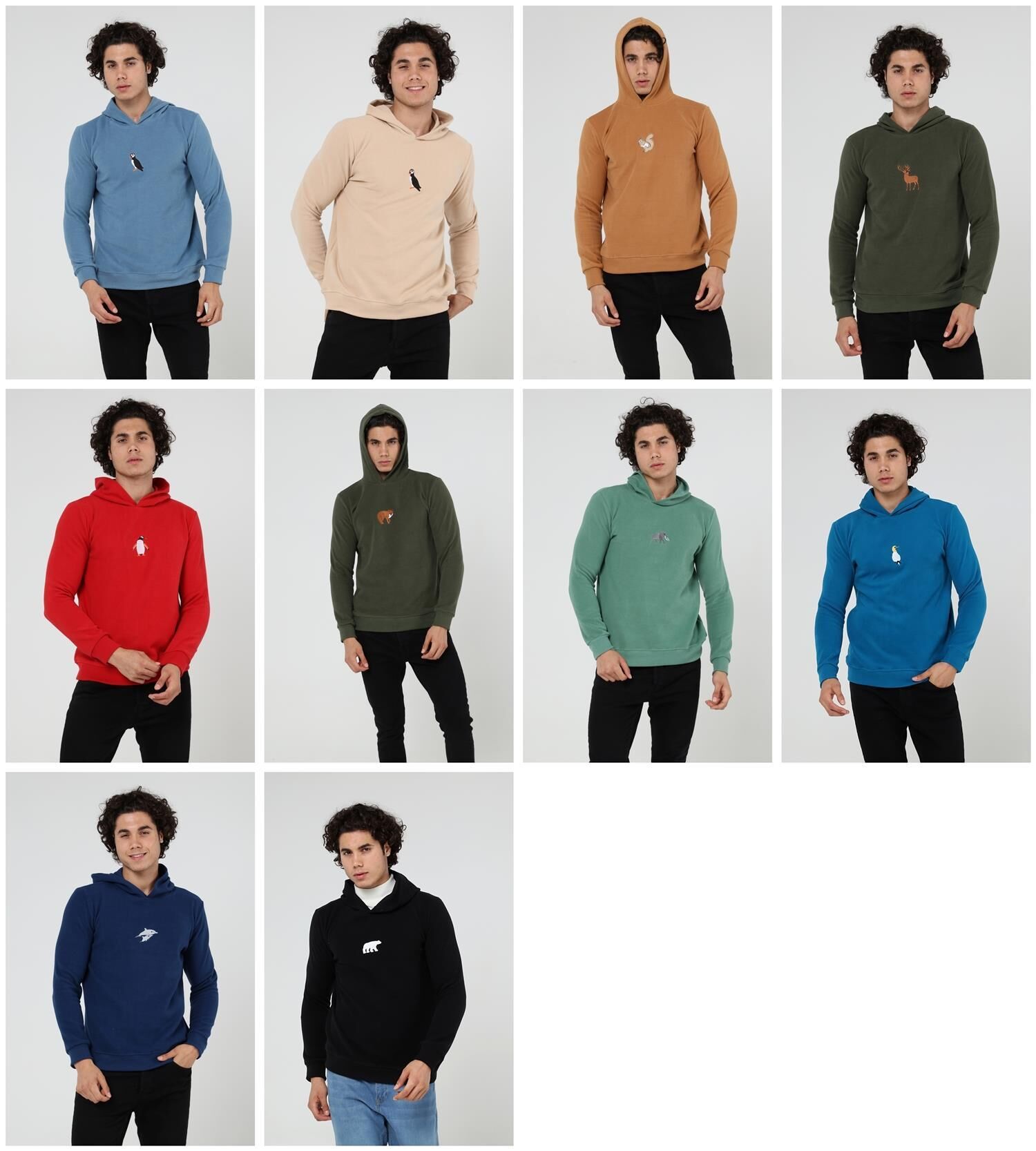 North Trace Crewline Kapüşonlu Erkek Hoodie