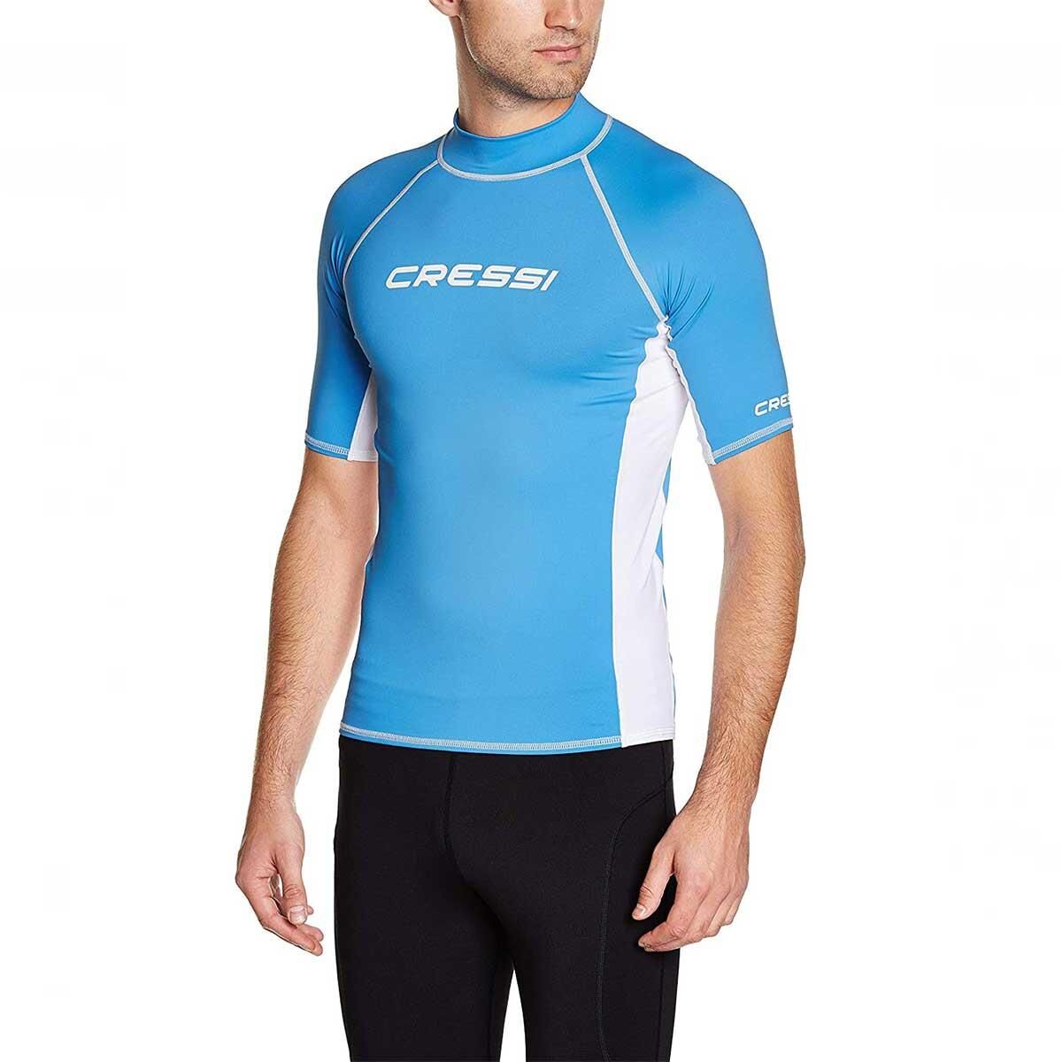 Cressi Rash Guard Man Kısa Kollu T-Shirt BLUE-WHITE - NO:2