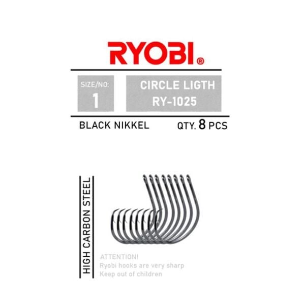 Ryobi Circle Light RY-1025 Black Nickel Olta İğnesi Black Nickel - NO:2/0