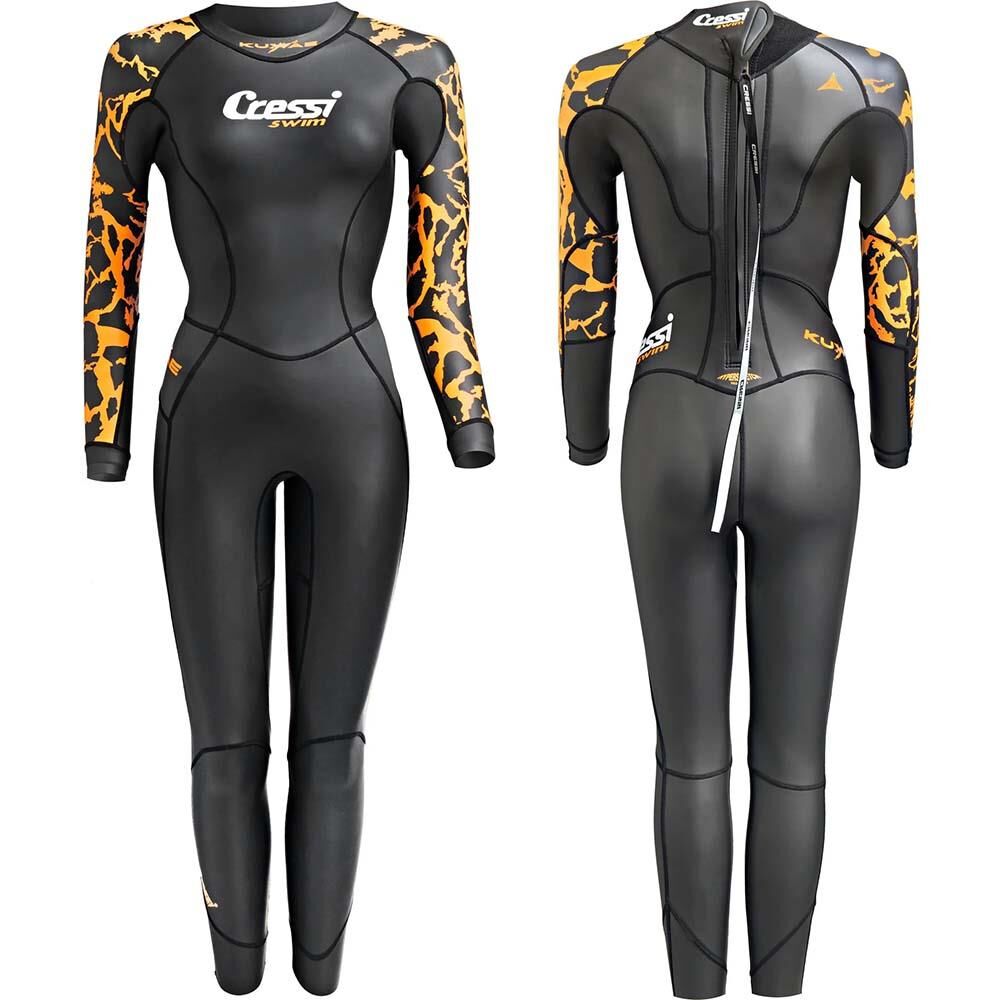 Cressi Kuwae Lady Yüzücü Elbisesi BLACK/ORANGE - 2MM - NO:4 / / L
