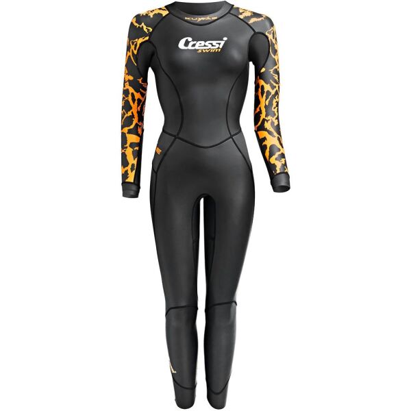 Cressi Kuwae Lady Yüzücü Elbisesi BLACK/ORANGE - 2MM - NO:4 / / L