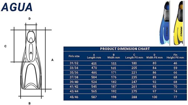 Cressi Agua Yüzücü Paleti BLACK - NO:35-36
