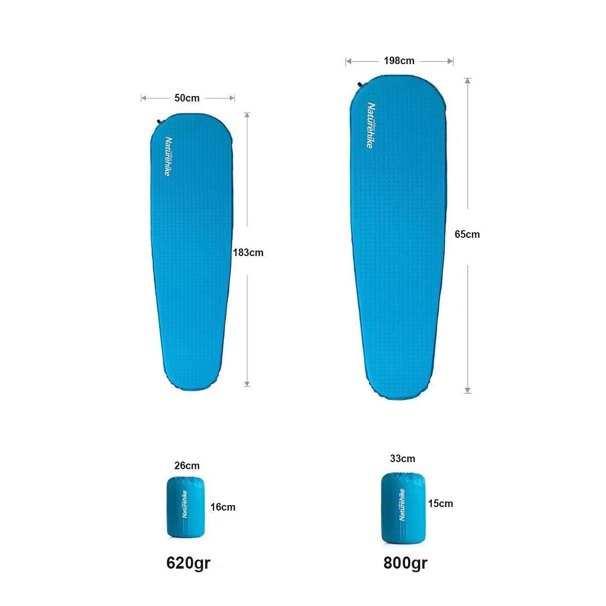 Naturehike C035 Ultralight Sponge Şişme Kamp Matı MAVİ - L