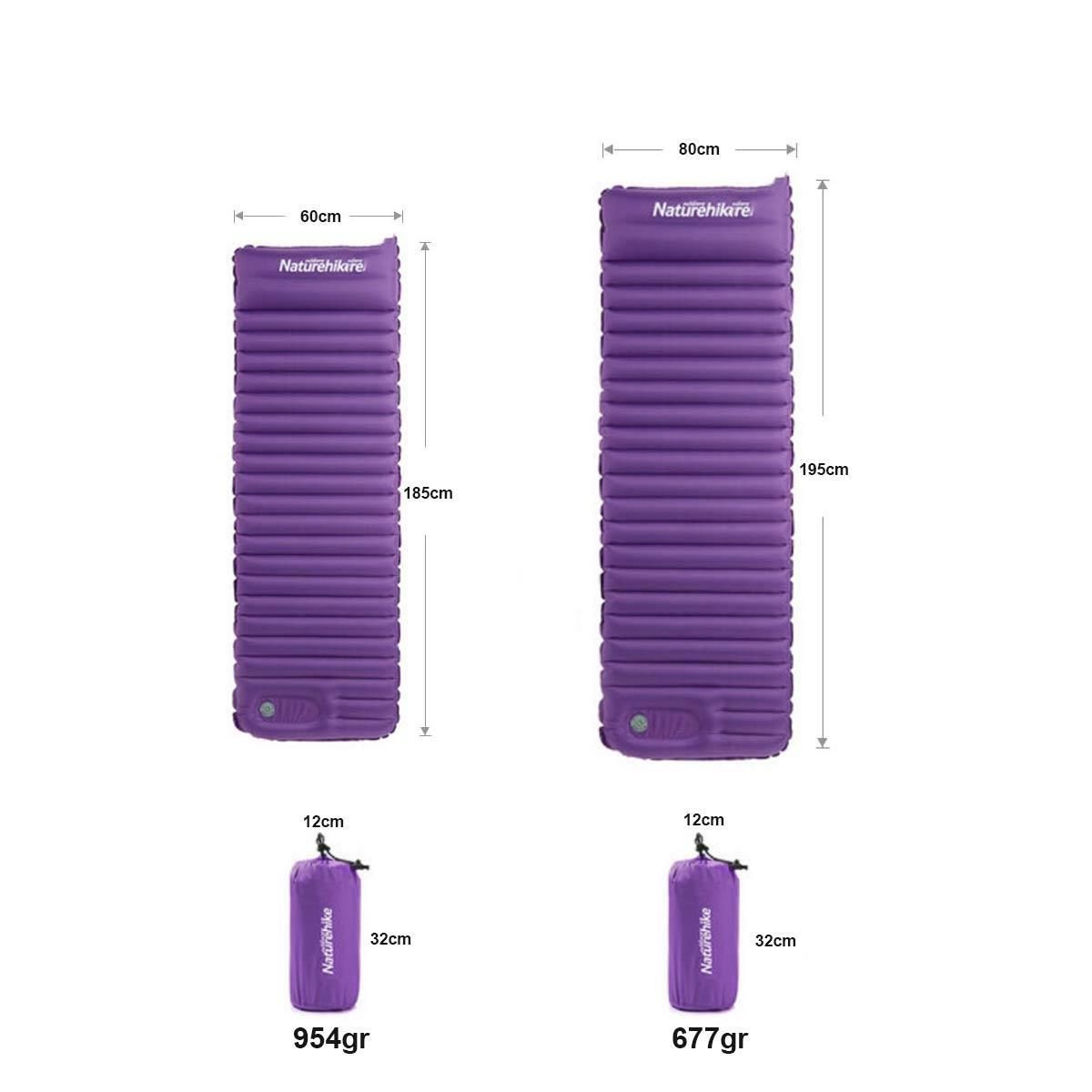 Naturehike C001 TPU Thermolite Şişme Kamp Matı MOR - L