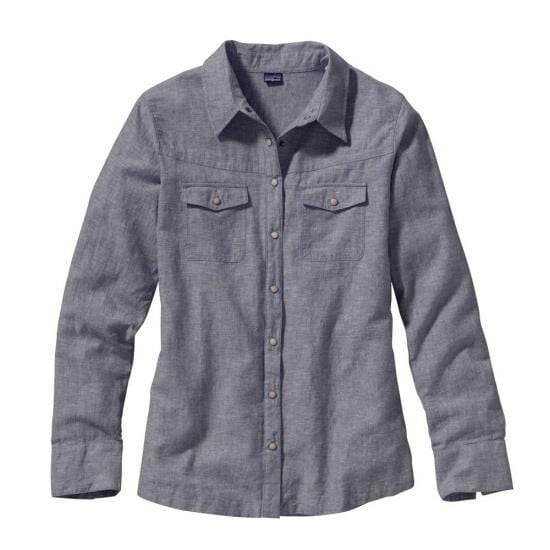 Patagonia Highlands Uzun Kollu Bayan Gömlek GRİ - XXS