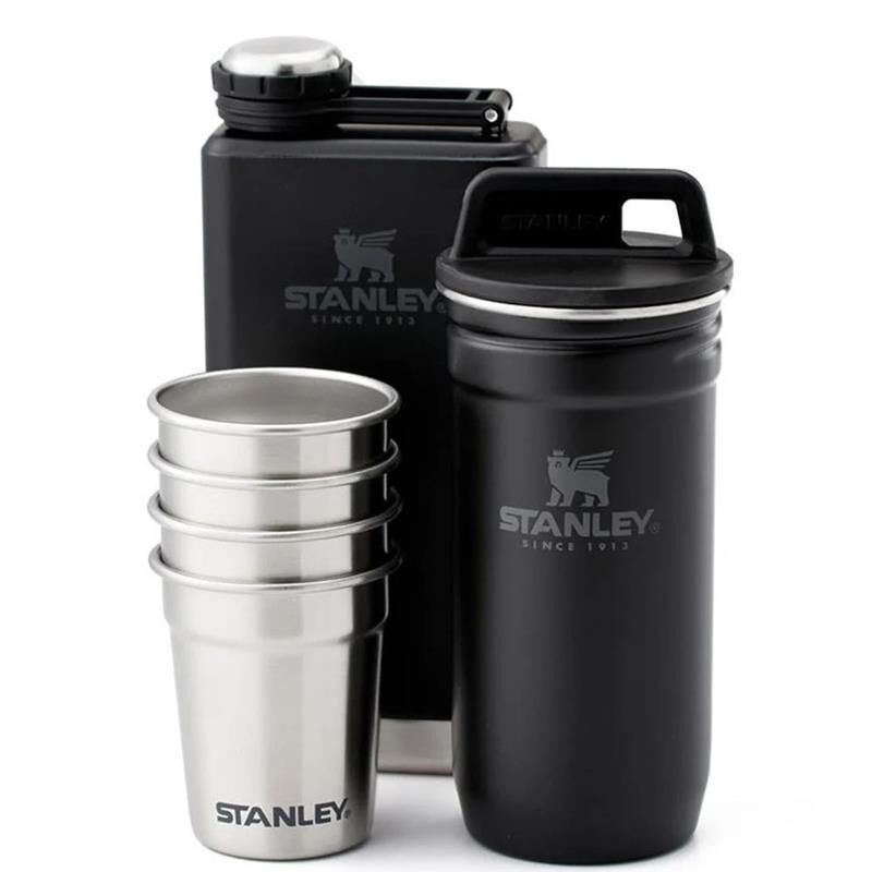 Stanley Adventure Çelik Shot Bardak ve Matara Seti SİYAH