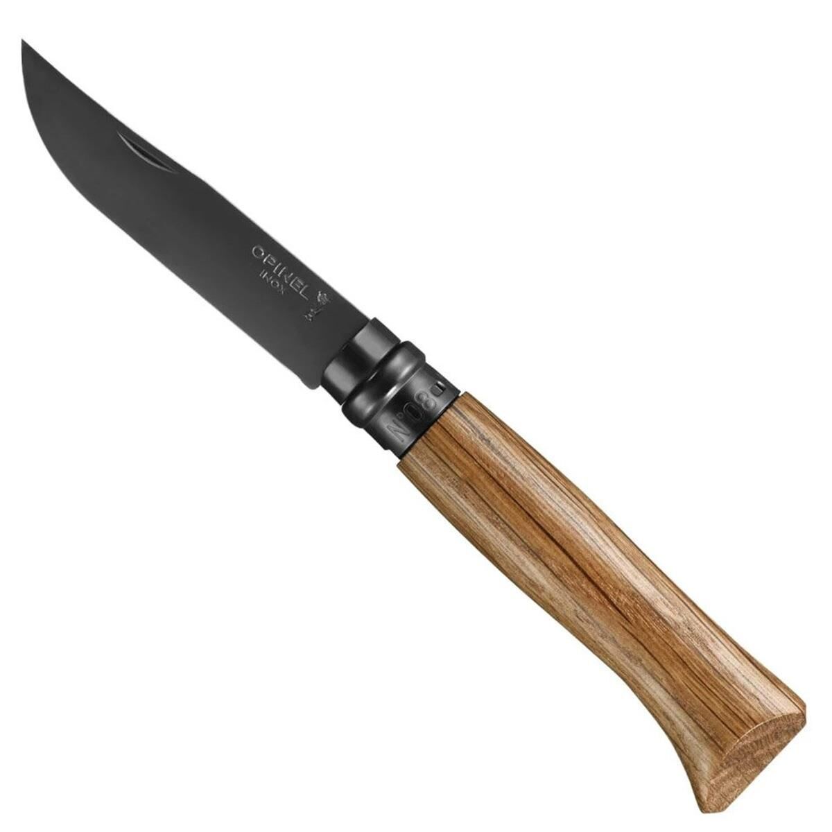 Opinel Inox No 8 Black Edition Meşe Saplı Paslanmaz Çakı (Siyah)