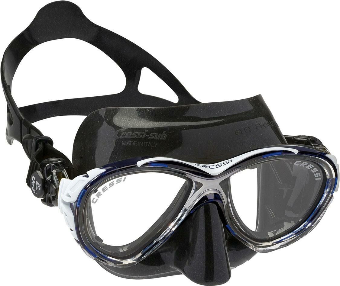 Cressi Eyes Evolution Crystal Dalış Maskesi SİYAH/MAVİ