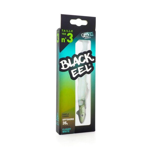 Fiiish Black Eel BE150\3 Simple Combo OffShore 35Gr Cloudy White Silikon Yem