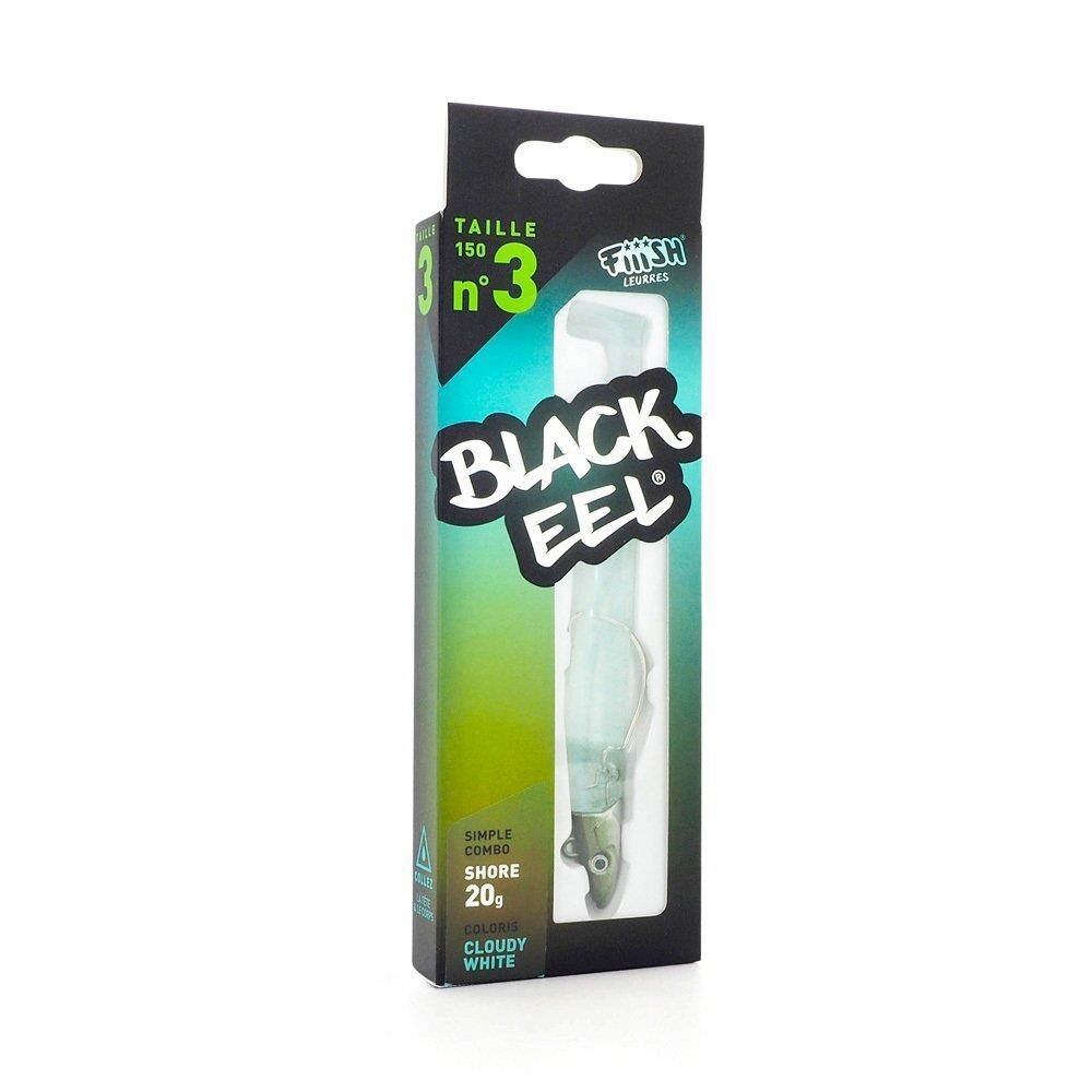 Fiiish Black Eel BE150\3 BE1146 Simple Combo Shore 20g Cloudy White Silikon Yem