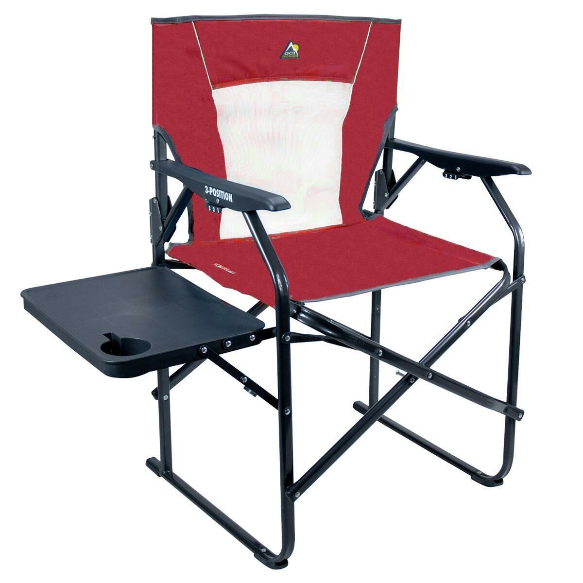 Gci Outdoor 3 Kademeli Katlanır Kamp Sandalyesi ( Rejisör Koltuk ) KIRMIZI