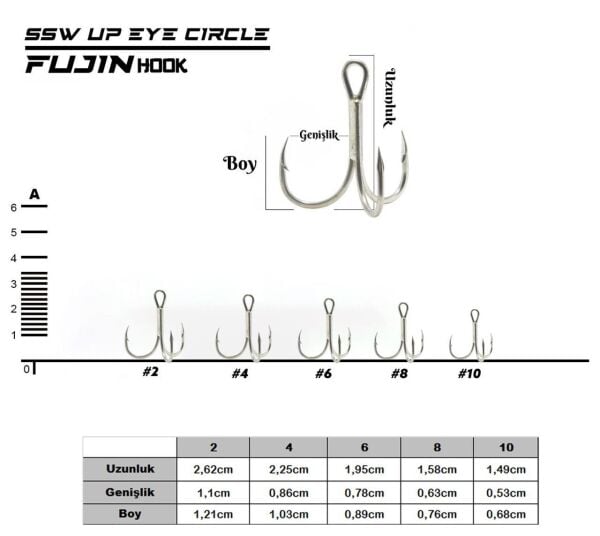 Fujin ST31 Nickel Üçlü Maket Balık İğnesi