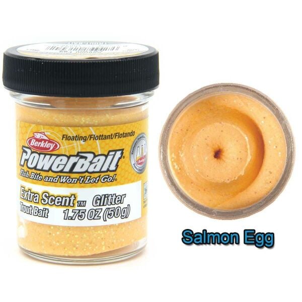 Berkley PowerBait Extra Scent Glitter Alabalık Hamuru Salmon Egg