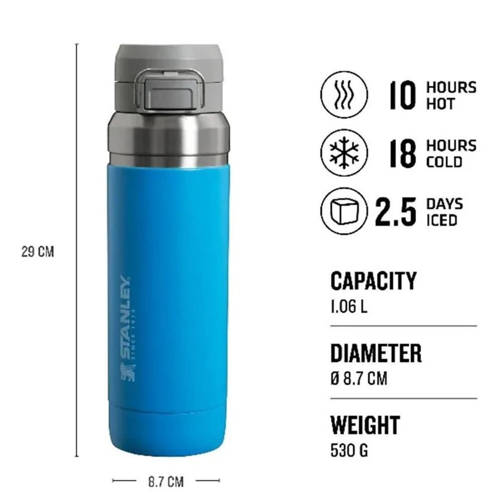 Stanley The Quick Flip Paslanmaz Çelik Termos 1.06 Lt Azure Mavi
