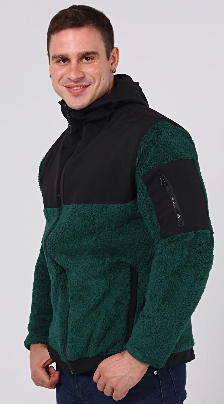 North Trace Gecko Kapüşonlu Erkek Welsoft Polar Nefti - L