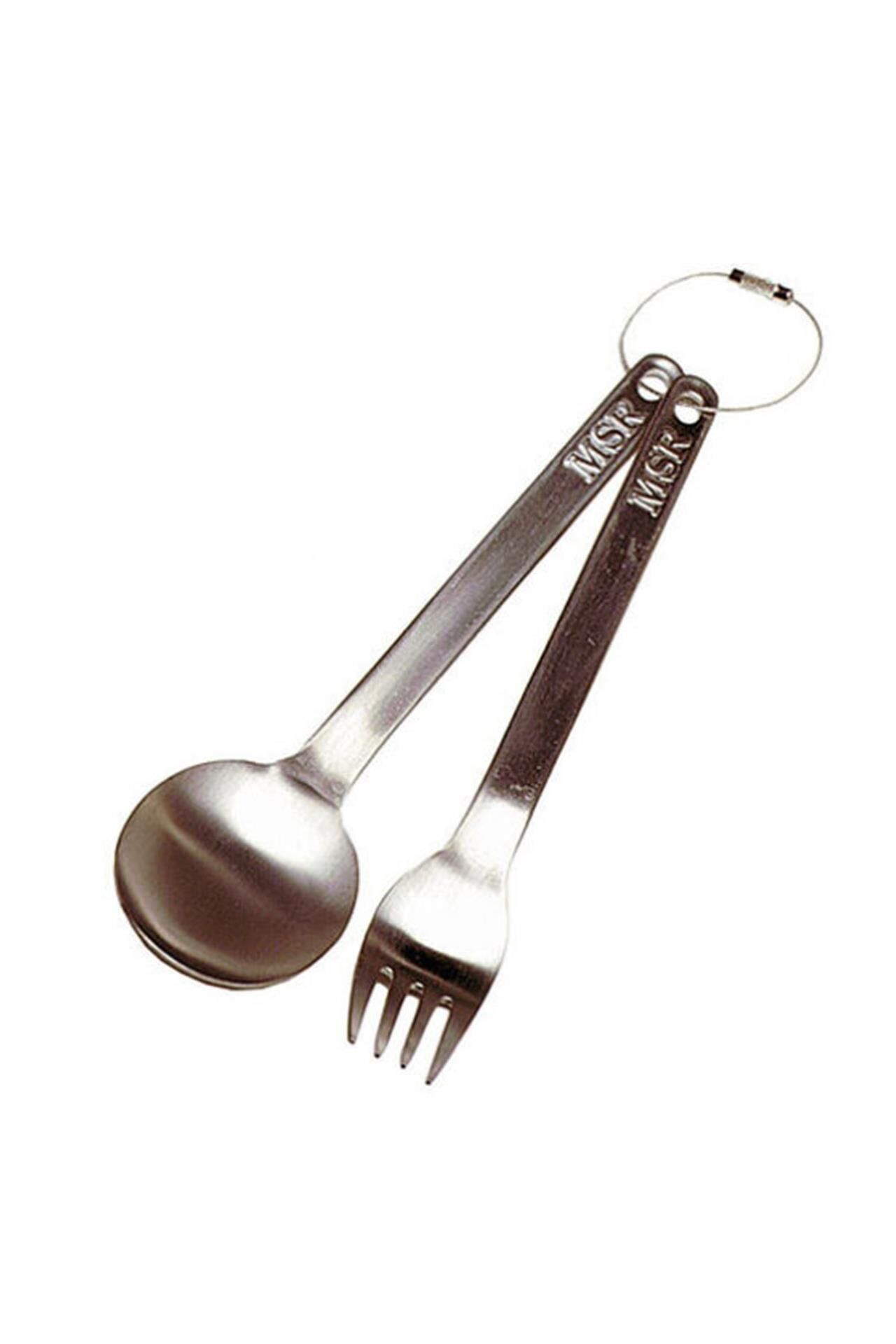 Msr Titanium Fork and Spoon Set (Çatal Kaşık) Gümüş