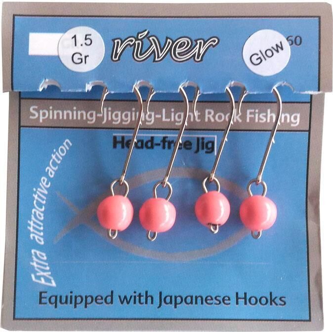 River Jig Kafa Haraketli İğneli Pink Glow PİNK - 1,5 Gr