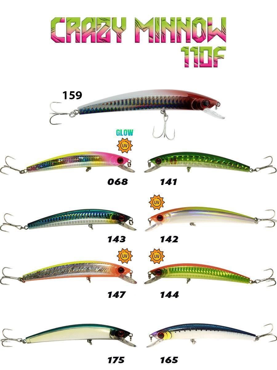 Fujin Crazy Minnow 110F 12gr Maket Balık 143