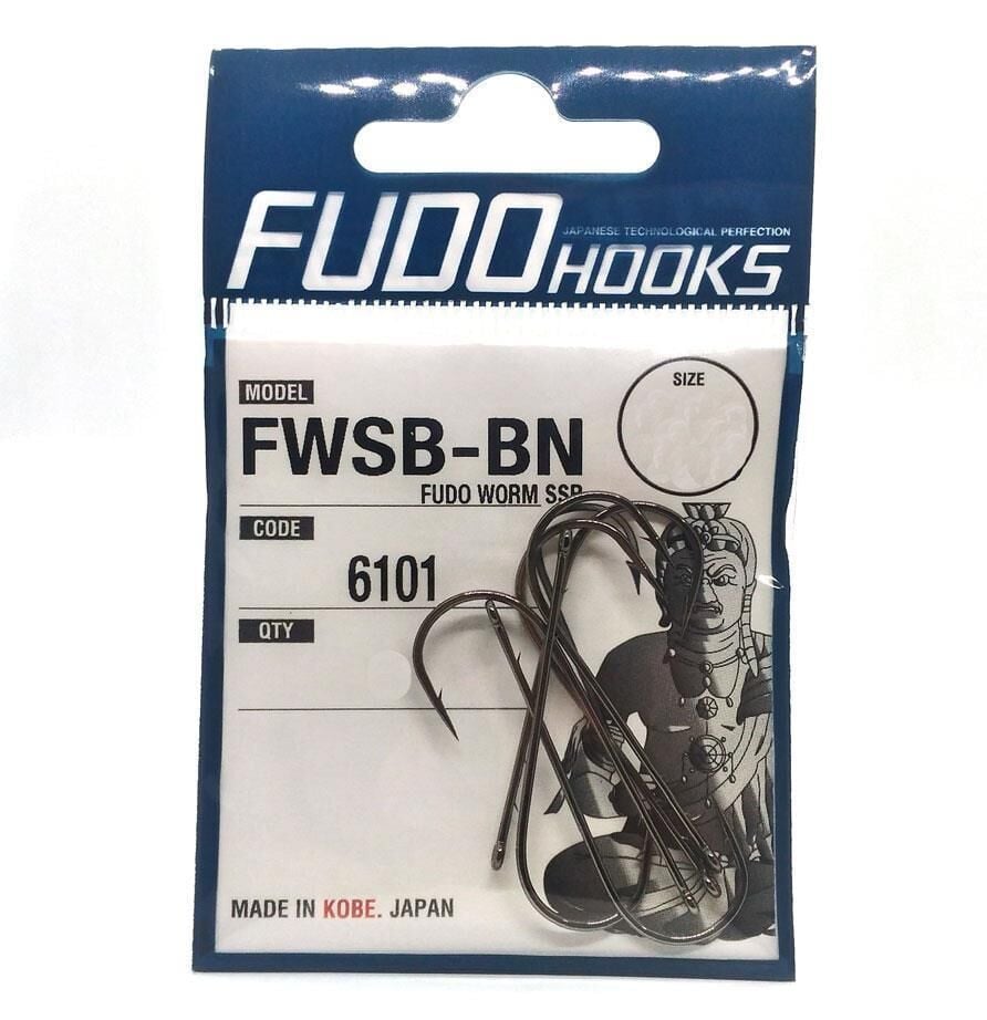 Fudo Worm SSB Black Nikel FWSB-BN Uzun Tırnaklı Olta İğnesi NO:2/0 - Black Nickel
