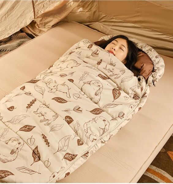 Naturehike Cute Mud Rabbit MT180 Zarf Trazı Pamuklu Uyku Tulumu -8°C Laurel - Right