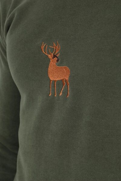 North Trace Crewline Kapüşonlu Erkek Hoodie HAKİ - S