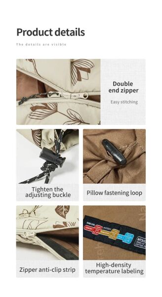 Naturehike Cute Mud Rabbit MT300 Zarf Trazı Pamuklu Uyku Tulumu -13°C Laurel - Left