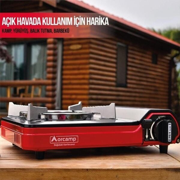 Orcamp Tekli Portatif Kamp Ocak (Gaz Stop Emniyetli)