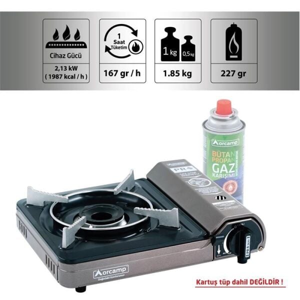 Orcamp Tekli Portatif Kamp Ocak (Gaz Stop Emniyetli)