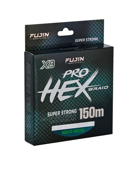 Fujin Pro Hex 8X 150Mt Moss Green İp Misina Moss Green - 0,19 mm