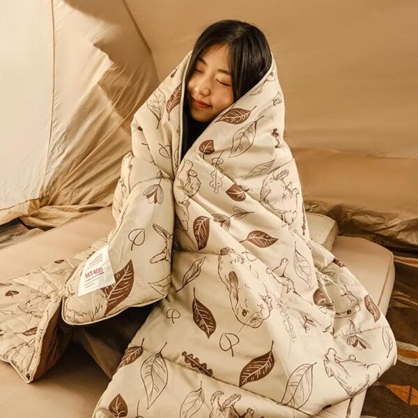 Naturehike Cute Mud Rabbit MT400 Zarf Trazı Pamuklu Uyku Tulumu -18°C Laurel - Left