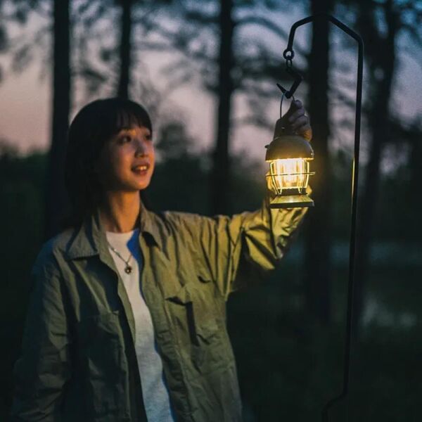 Naturehike Mushroom Glamping Kamp Lambası 350 Lümen BLACK