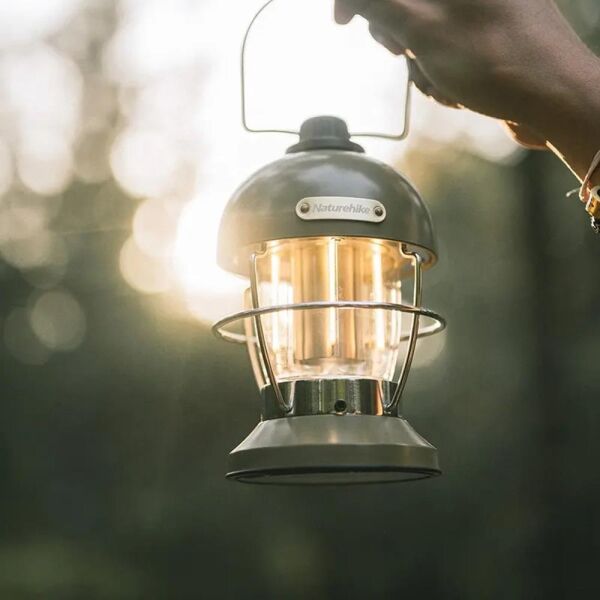 Naturehike Mushroom Glamping Kamp Lambası 350 Lümen BLACK