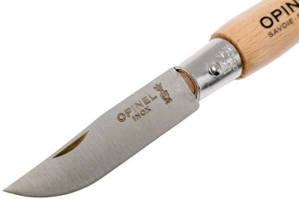 Opinel No 4 Inox Kayın Saplı Paslanmaz Çelik Çakı