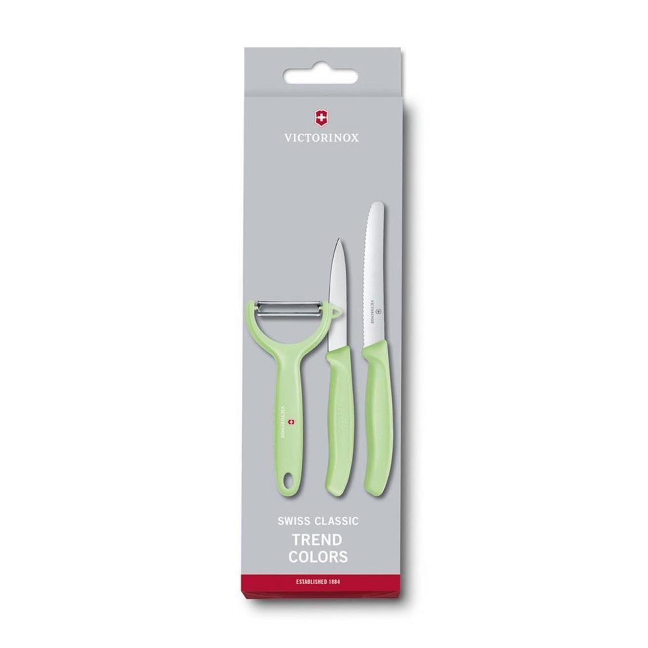 Victorinox 6.7116.33L Swiss Classic Trend Colors Soyacak ve Soyma Bıçak Seti YEŞİL