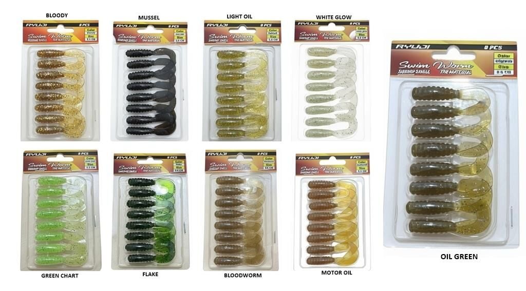 Ryuji Swim Worm 5,5cm TPR Kokulu Silikon Yem