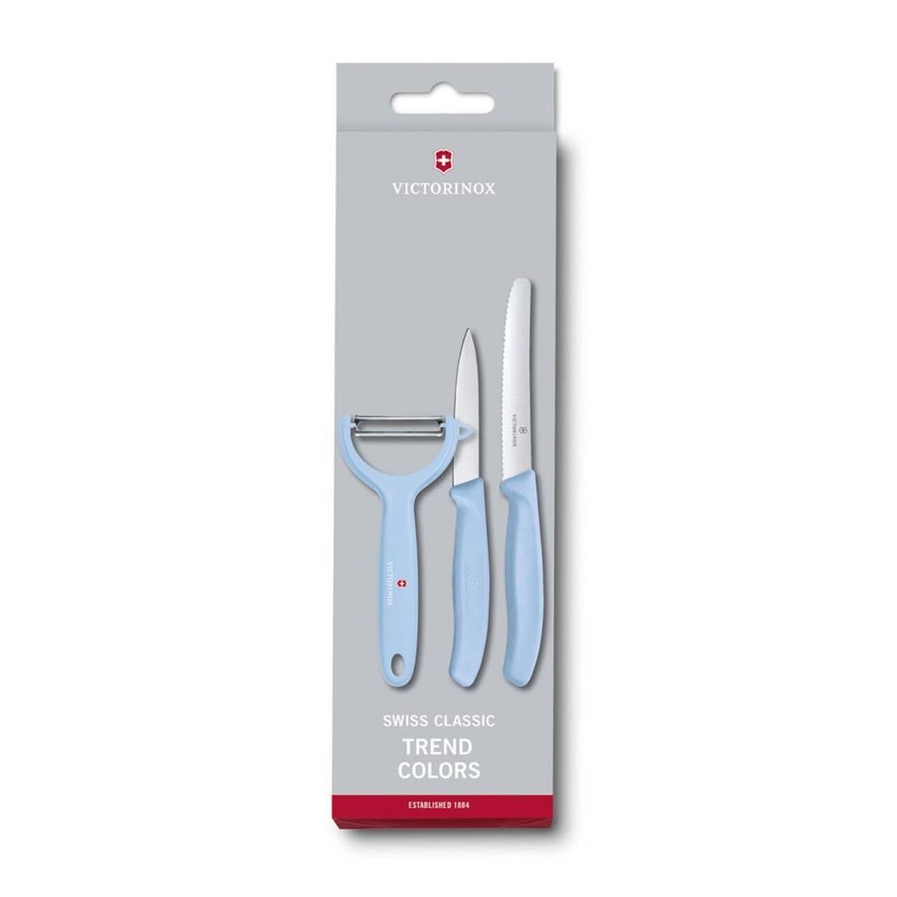 Victorinox 6.7116.33L Swiss Classic Trend Colors Soyacak ve Soyma Bıçak Seti MAVİ