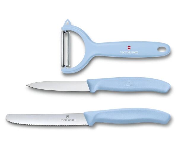 Victorinox 6.7116.33L Swiss Classic Trend Colors Soyacak ve Soyma Bıçak Seti MAVİ