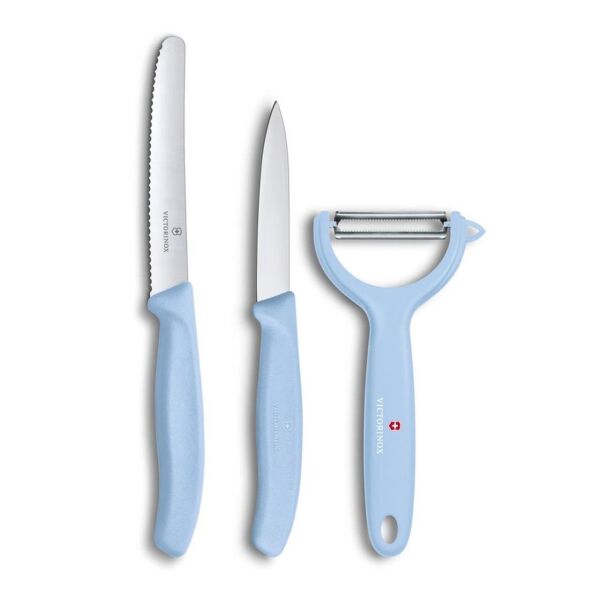 Victorinox 6.7116.33L Swiss Classic Trend Colors Soyacak ve Soyma Bıçak Seti MAVİ