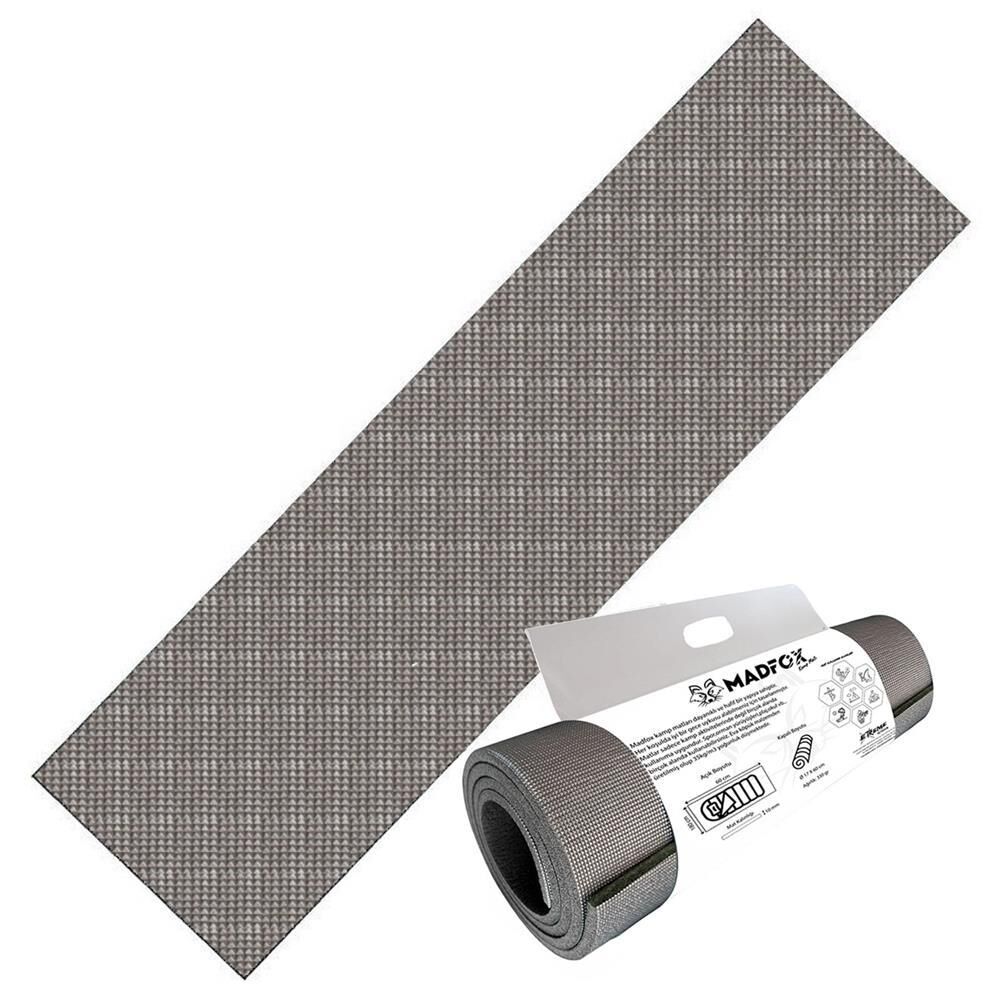 Madfox Skyline Hike Insulated Foam Kamp Matı [ Gri/Gri | 180*60cm-10mm | XPE-35 ] Gri/Gri