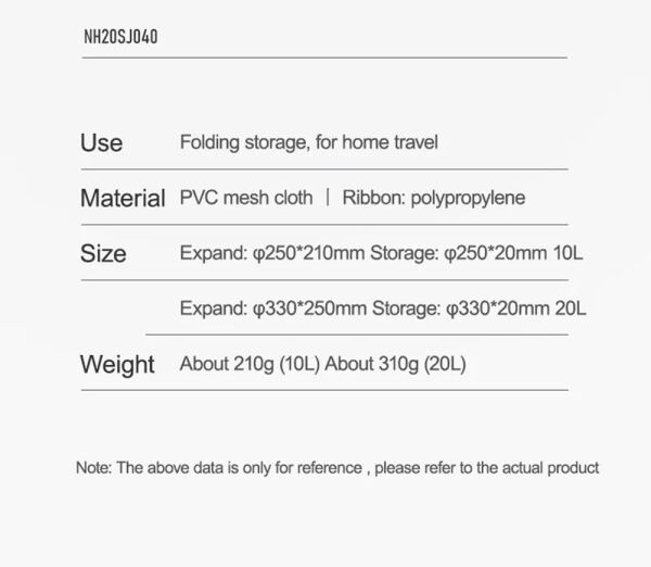 Naturehike Katlanabilir Su Geçirmez Yuvarlak Kamp Kovası Army Green - 20 Lt