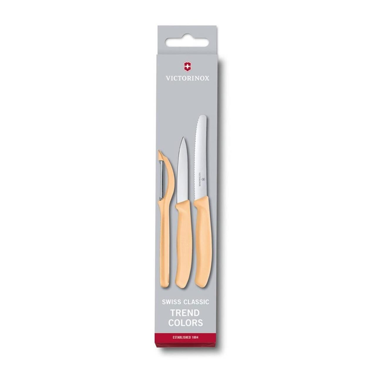 Victorinox 6.7116.31L Swiss Classic Trend Colors Soyacak ve Soyma Bıçak Seti TURUNCU