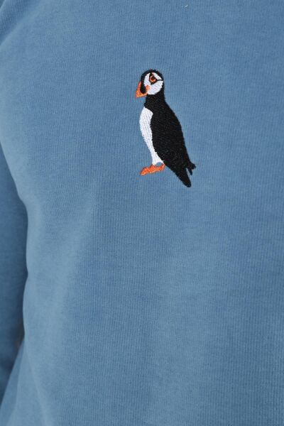North Trace Crewline Kapüşonlu Erkek Hoodie AÇIK MAVİ - L