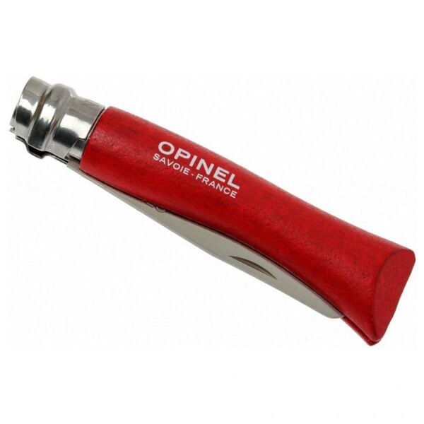 Opinel Inox No 7 Gürgen Saplı Paslanmaz Çelik Çakı KIRMIZI