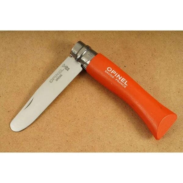Opinel Inox No 7 Gürgen Saplı Paslanmaz Çelik Çakı TURUNCU