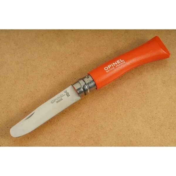 Opinel Inox No 7 Gürgen Saplı Paslanmaz Çelik Çakı TURUNCU